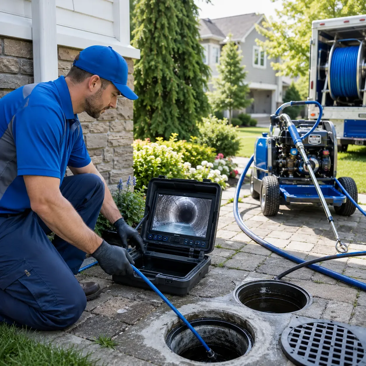 Outdoor drain cleaning professionals serving Colmar, PA