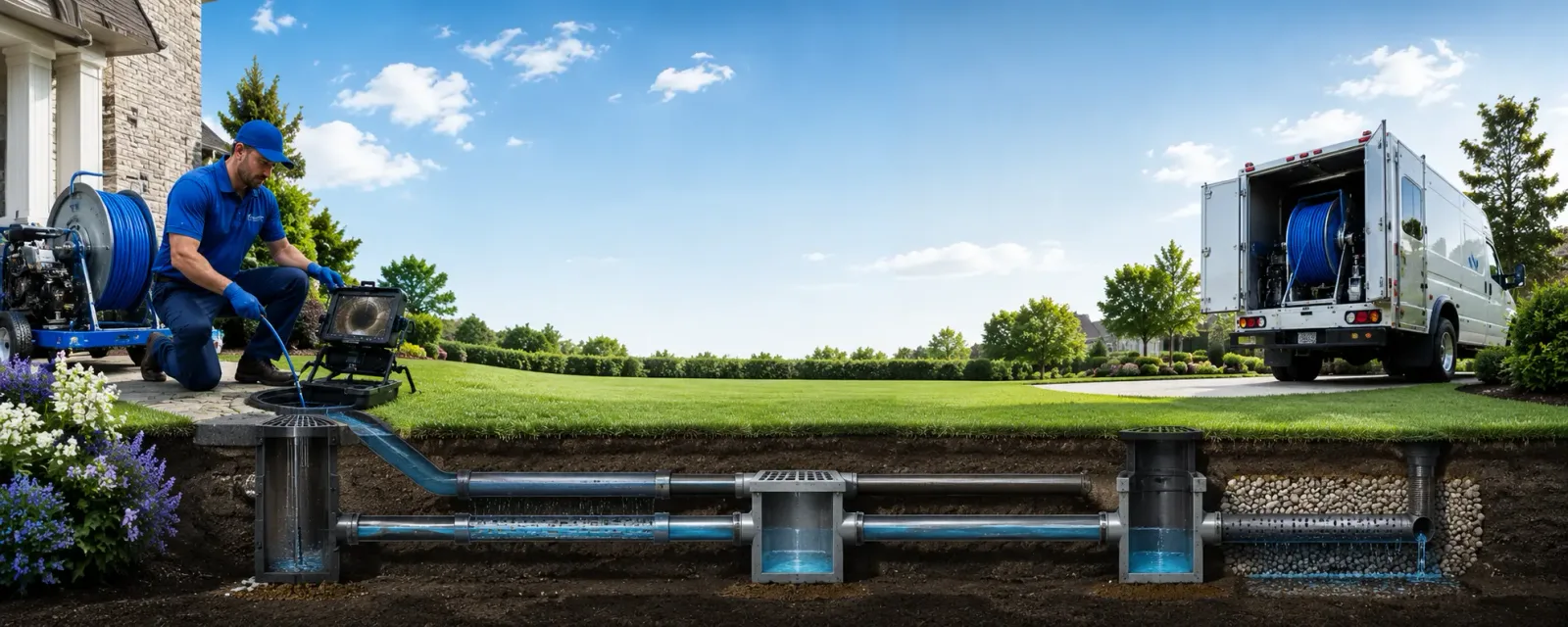 Outdoor drain cleaning information for Colmar, PA